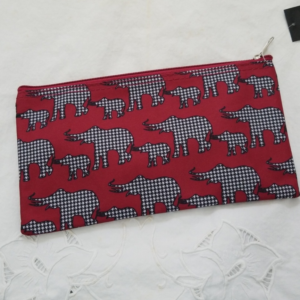 Houndstooth elephant bag pouch
